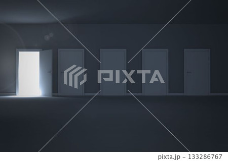 Door opening revealing light 133286767