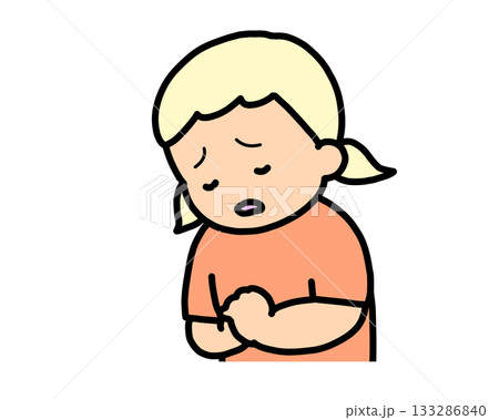 がっかりする　金髪の女の子 133286840