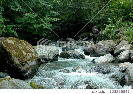 鹿留川源流の渓流釣り 133286841