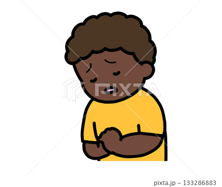 がっかりする 黒人の男の子 がっかりする 黒人の男の子 133286883