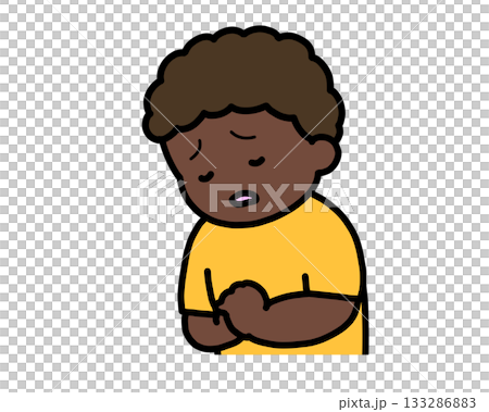 がっかりする 黒人の男の子 がっかりする 黒人の男の子 133286883