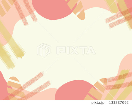 オレンジ色の明るい図形の抽象的な背景 133287092