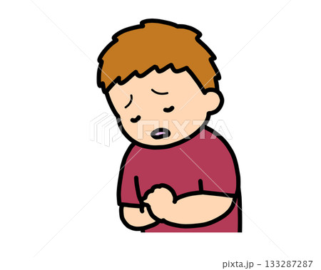 がっかりする　茶髪の男の子 133287287
