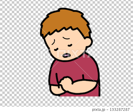 がっかりする　茶髪の男の子 133287287