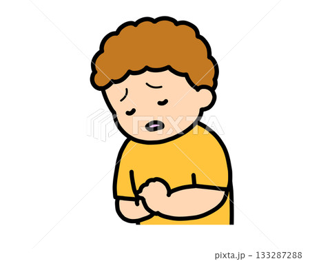 がっかりする　茶髪の男の子 133287288