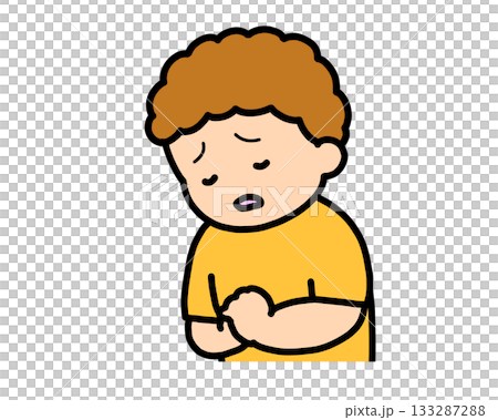 がっかりする　茶髪の男の子 133287288