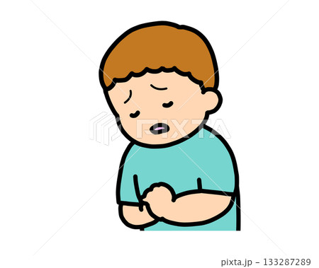 がっかりする　茶髪の男の子 133287289