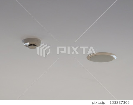 熱や煙の感知器と館内放送用スピーカー 熱や煙の感知器と館内放送用スピーカー 133287303