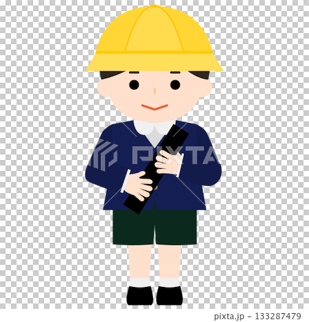 制服姿で卒業証書を抱える男の子 制服姿で卒業証書を抱える男の子 133287479