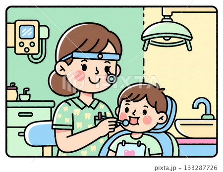 歯科クリニック　イラスト 133287726