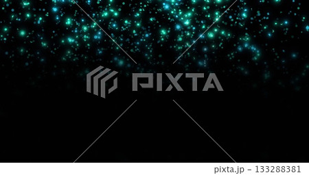 Glowing teal and green bokeh particles shifting on digital canvas, forming luminous gradient Glowing teal and green bokeh particles shifting on digital canvas, forming luminous gradient 133288381