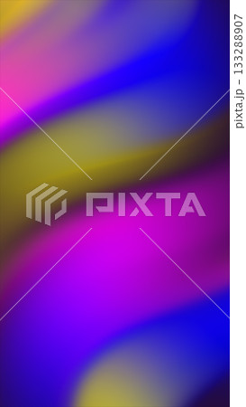 Smooth flowing gradient of pink, blue, and yellow tones blending softly into a vibrant abstract background 133288907