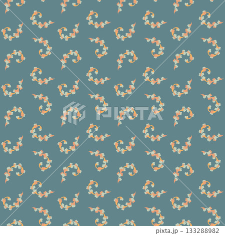 Honey Gold Floral Medallion Repeat 133288982