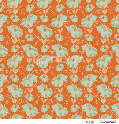 Bold Retro Orange Circle Grid 133288985