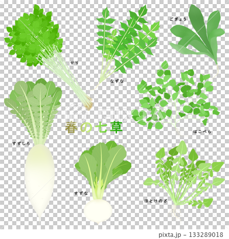 春天的七味藥材圖解 133289018