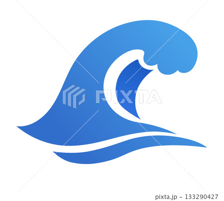 水や波のアイコン素材 133290427