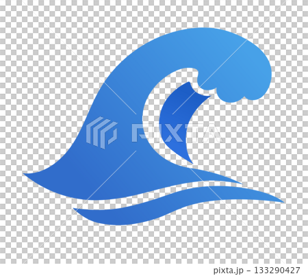 水や波のアイコン素材 133290427