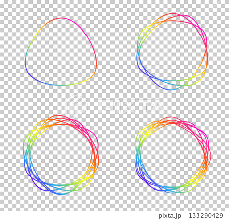 帶彩虹波圈的圓形框架 帶彩虹波圈的圓形框架 133290429