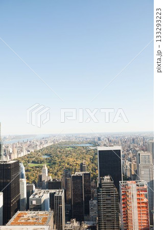 Urban cityscape is showing in flat design with skyscrapers, park paths and ponds Urban cityscape is showing in flat design with skyscrapers, park paths and ponds 133293223