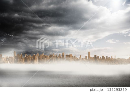 Large city on the horizon Large city on the horizon 133293259
