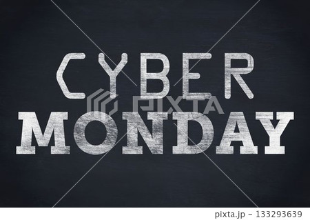 Close-up of Cyber Monday sale sign 133293639