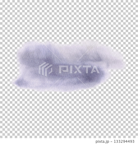 A purple watercolor stain with gradients. Watercolor texture for adding to projects, landscape design, and pattern designs. 133294493