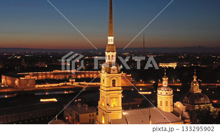 Aerial view of Peter and Paul Fortress in Russia Aerial view of Peter and Paul Fortress in Russia 133295902