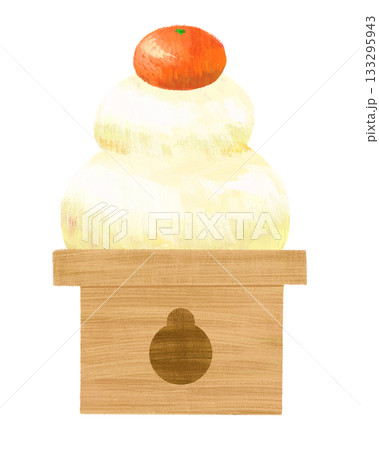 みかんがのった鏡餅 133295943