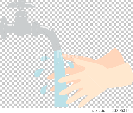 Water faucet and hand washing 133296815