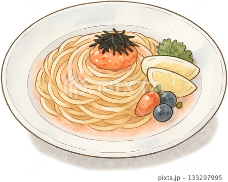 ほのかな感じの薄いラインドローイングイラスト 133297995