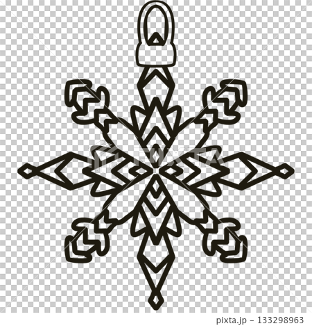 Minimalist Line black Drawing of a Winter Christmas, Elegant Design, Cute hand drawn. Minimalist Line black Drawing of a Winter Christmas, Elegant Design, Cute hand drawn. 133298963