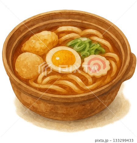 味噌煮込みうどん（イラスト）のイラスト素材 [133299433] - PIXTA