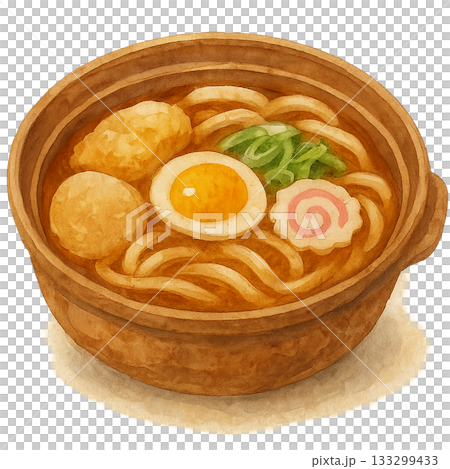 味噌煮込みうどん（イラスト）のイラスト素材 [133299433] - PIXTA
