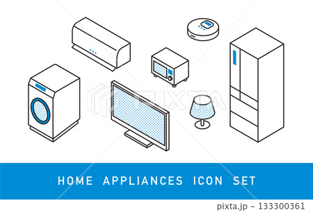 家電製品のアイソメトリックイメージ 133300361