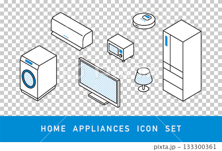 家電製品のアイソメトリックイメージ 133300361