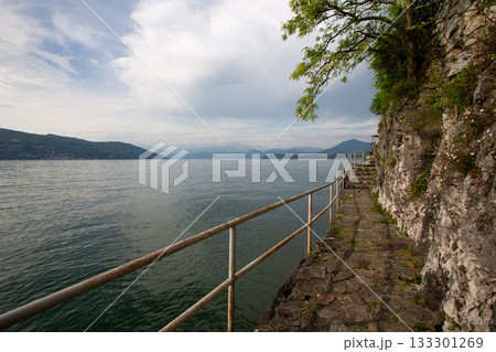 Enchanting view of the Path of Love in Ispra on Lake Maggiore 133301269