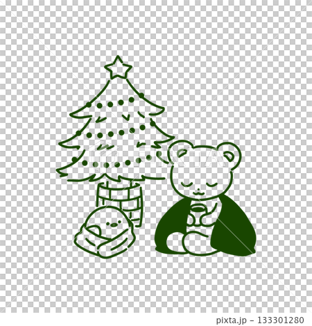 Bear and Shimaena waiting for Christmas Bear and Shimaena waiting for Christmas 133301280