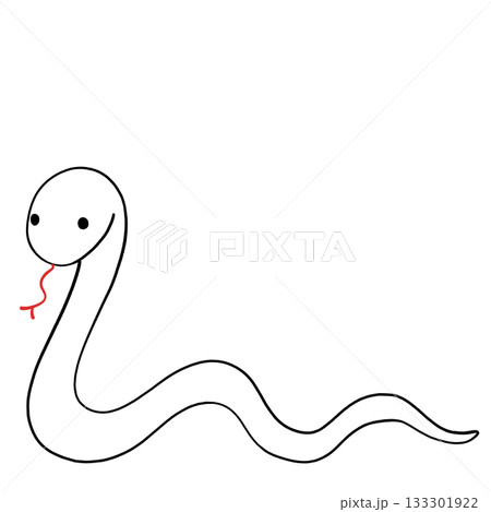 白蛇のイラスト 133301922