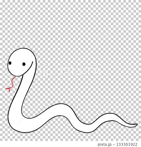 白蛇のイラスト 133301922