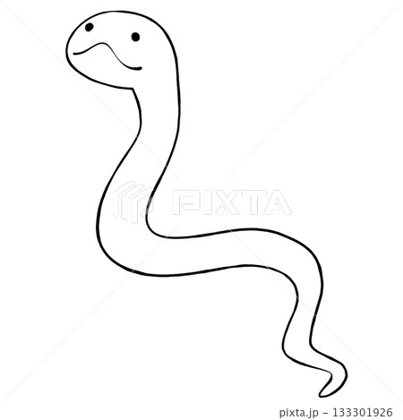 白蛇のイラスト 133301926