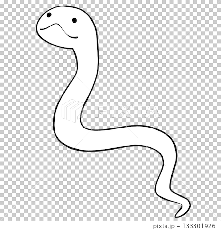 白蛇のイラスト 133301926