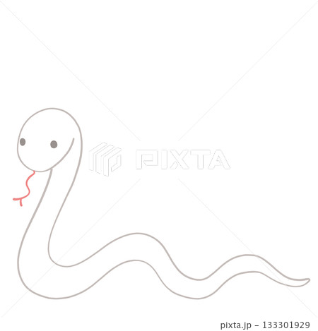 白蛇のイラスト 白蛇のイラスト 133301929