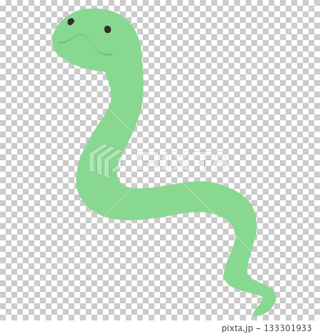 緑色の蛇のイラスト 133301933