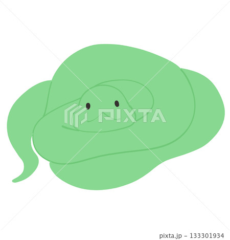 緑色の蛇のイラスト 133301934