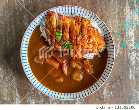 Japanese Chicken Katsu Curry with Rice Japanese Chicken Katsu Curry with Rice 133302100