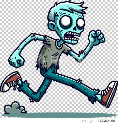 走るゾンビのイラスト 133302106