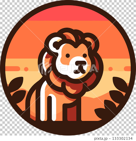 サバンナのライオンのアイコン 133302134