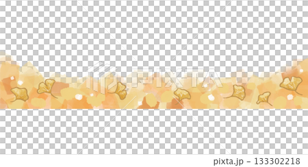 用色鉛筆畫的銀杏花邊框，給人一種柔和的秋日感覺。 133302218