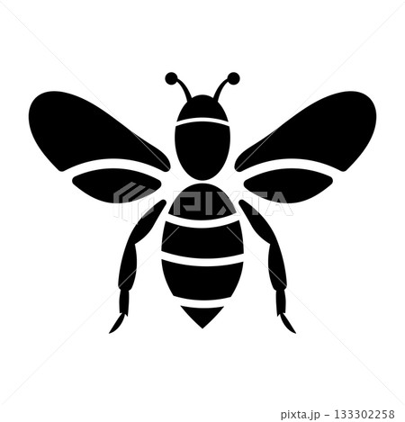 Bee Silhouette Vector Illustration. Perfect for logos, icons, labels, eco designs, honey and beekeeping themes, nature projects and modern graphic compositions. Bee Silhouette Vector Illustration. Perfect for logos, icons, labels, eco designs, honey and beekeeping themes, nature projects and modern graphic compositions. 133302258