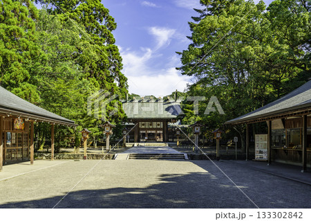 宮崎神宮　神門と参道　宮崎県宮崎市 133302842
